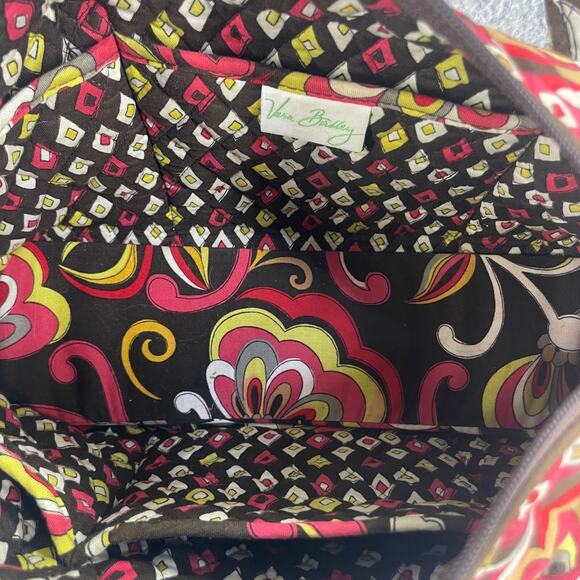 Vera Bradley Handbag Beaded Shoulder Bag Purse Boho Colorful Festive Brown Pink - Picture 5 of 15